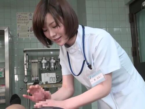 Subtitled cfnm japanese spit-packed doctor gives patient tugjob